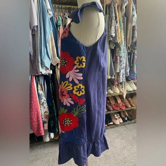 Andree by UNIT Simply Adore You Floral Dress - Navy Midi Dress Size M - Picture 5 of 12